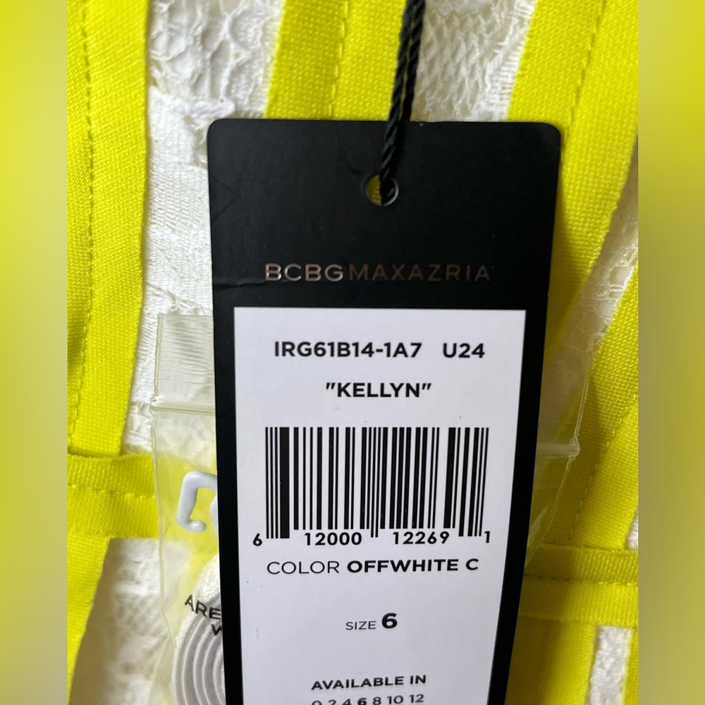 NEW BCBGMAXAZRIA KELLYN STRAPPING DETAILED STRAPLESS DRESS IRG61B14/M643A SIZE 6 - Picture 10 of 10